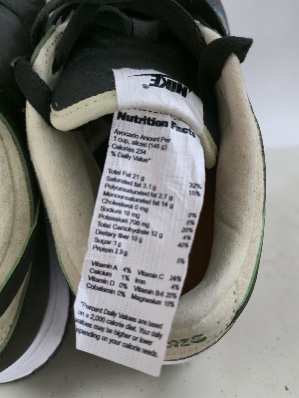 Nike Dunk Low Black Green Glow Avocado Certified Fresh Sneakers Women’s 7.5 - Picture 3 of 10